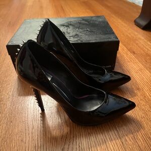 Black Spiked Heels
